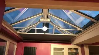 Thermal Honeycomb Conservatory roof blind with no guidewires