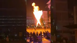 Saturday night fire show #flamethrower #firedancer #southeastasia