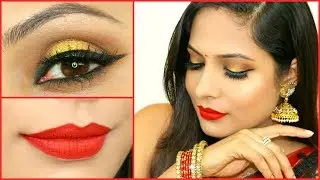 Gold Smokey Eyes for Beginners - Step By Step Indian Makeup Tutorial | Shruti Arjun Anand