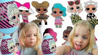 Двойняшки Саша и Вера распаковывают kinder сюрприз LoL