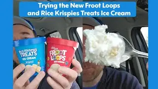 Trying the New Froot Loops and Rice Krispies Treats Cereal x Ice Cream #icecream #foodreview #sweets
