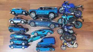 Unique Range of Diecast Model Bikes & Cars # 6 | Blue Color | Asmr | Satisfying Close-Ups 