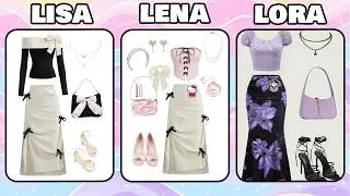 🎀 Lisa vs Lena vs Lora Cute & Comfortable Style Battle #lisaorlena #chooseone