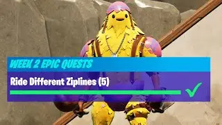 Ride Different Ziplines (5) | Fortnite Week 2 Epic Quests