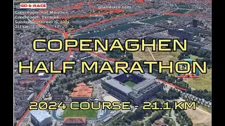 Copenhagen Half Marathon (2024): fly over the half-marathon course!