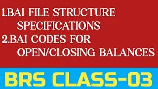 SAP ECC FICO||BAI FILE BANK SPECIFICATIONS|| BAI CODES FOR OPEN & CLOSED BALANCES