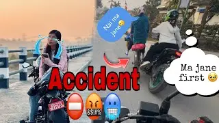 Sathi ko Accident  vayo😭🤬|| prem tal gako hospi-tal  pugim😌||#dharan #motovlog #ladyrider #accident 