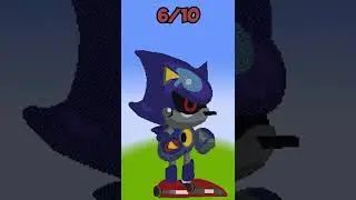 Shard and Metal Sonic Pixel Art in Minecraft #shorts
