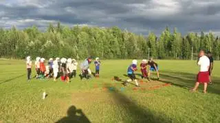 North Pole Patriots tackle drill