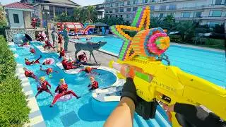 Nerf War | Ultimate Water Park Battle 5 (Nerf First Person Shooter)