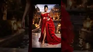 Crimson Royale &ndash; Embellished Couture Saree Gown  #indianfashion #bridaljewelry #music