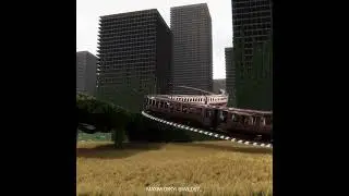 No station #art #3d #digitalart #aesthetic #train #animation #blender3d #game #unreal #fun #fyp