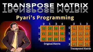 Transpose Matrix using java | Matrix program for ICSE & ISC computer science