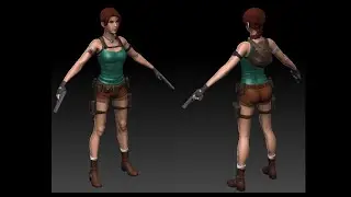 Classic Lara Croft 3D Print Project Update V1: 3D Base Model Showcase