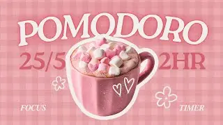 𝓅𝒾𝓃𝓀 𝒽𝑜𝓉 𝒸𝒽𝑜𝒸𝑜𝓁𝒶𝓉𝑒 💗 𝟸𝟻/𝟻 𝟺𝚂𝙴𝚃𝚂 𝟸𝙷𝚁 | pomodoro focus timer | cozy cafe music | study with me