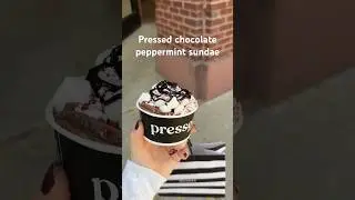 Getting the Pressed chocolate peppermint sundae that tastes like a frozen hot chocolate #tastetest