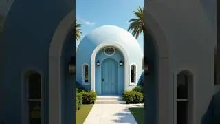 Living in a Coastal Dome House! 🌴🏡 | Sky Blue Minimalist Paradise