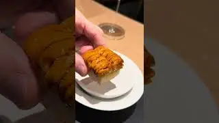 CHEF'S FAMOUS UNI TOAST at two Michelin star C&eacute;sar in NYC