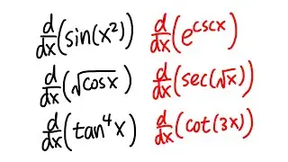 How to use the chain rule! (6 examples) Calculus 1 tutorial