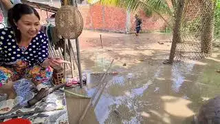 Bơm cát lấp ao mà không có đường thoát nước và cái kết/Sand pump without drainage