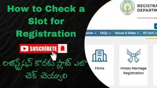 #Slot Booking for Property Registration #CheckSlot #SlotAvailability#Registration # Ravi Revenue Vol