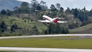 Overloaded Plane Flies Towards Mountain