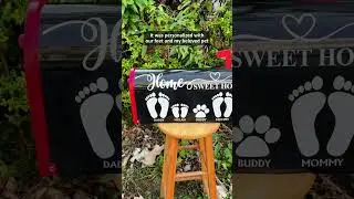 Home Sweet Home Family Footprints Monogram | Personalized Mailbox Cover