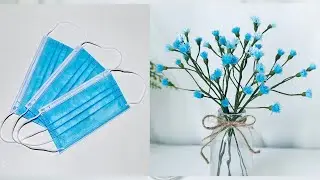 DIY || C&aacute;ch L&agrave;m Hoa Baby Từ Khẩu Trang Y Tế || Make Flower From Medical Masks || EVIG Trang Handmade
