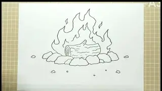 How to Draw CAMP FIRE