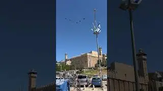 Israeli jets fly over Cave of the Patriarchs in Hebron  מטוסי חיל האוויר במהלך יום העצמאות ה-75 בחבר