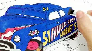 How to color Doc Hudson Crashed Badly Injured | CARS 3 Movie Clip | Easy step-by-step | Art Color