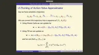 UofT RL Course - Lecture 39: Learning Action-Value via Function Approximation