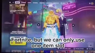 Fortnite, but we can only use one item slot