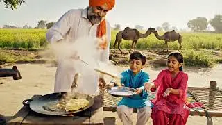 Punjabi Village Morning Breakfast Scene