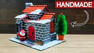 I Built a Cozy Christmas House from Cardboard