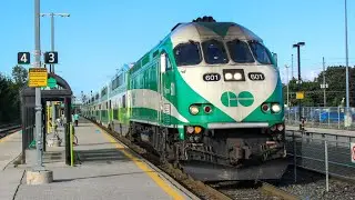 GO Transit and VIA Rail Morning Rush Hour Trains In and Around Toronto, ON