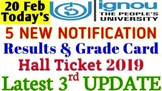 IGNOU 5 NEW Notification Results Update and Campus Placement By TIPS GURU