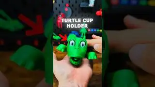 3D Printed Turtle Cup Holder Mechanism #3dprinting #howto