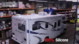 100% Silicone RV Roof Coating Timelapse