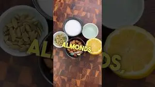 Here the ingredients you&rsquo;ll need for making a light, aromatic & refreshing almond #vegan #sorbet