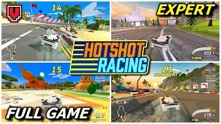 HOTSHOT RACING Full Game Playthrough - All 4 Grand Prix (Expert Difficulty) - Longplay PS4 Pro