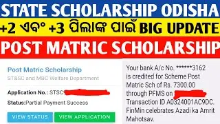 Odisha State Scholarship Portal money 2023 || State Scholarship Second Phase Money.