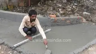 Concrete Craftsmanship: Work at the Main Orchard Gate