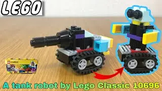 Lego Classic 10696 assembling to a tank robot #153