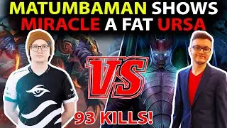 MATUMBAMAN vs. MIRACLE Carry Battle! 93 Kills Game | Pro Dota 2 Gameplay