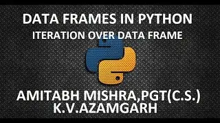 ITERATION OVER DATAFRAME