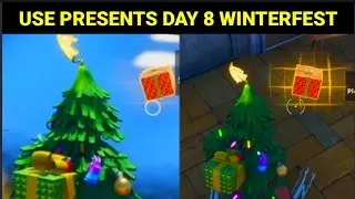USE PRESENTS! - Fortnite Winterfest Challenges Easy Guide! All the Presents Locations