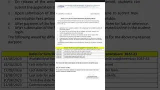 Notice on Form fill-up of Special Supplementary Examination 2022-23