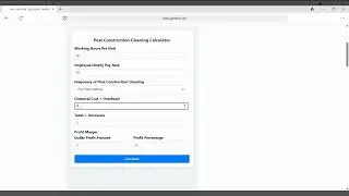 How to Quote Post Construction Cleaning? Free Post Construction Cleaning Calculator