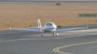 Austrian Aviation Training Aquila A210 takeoff at Graz Airport | OE-CSS